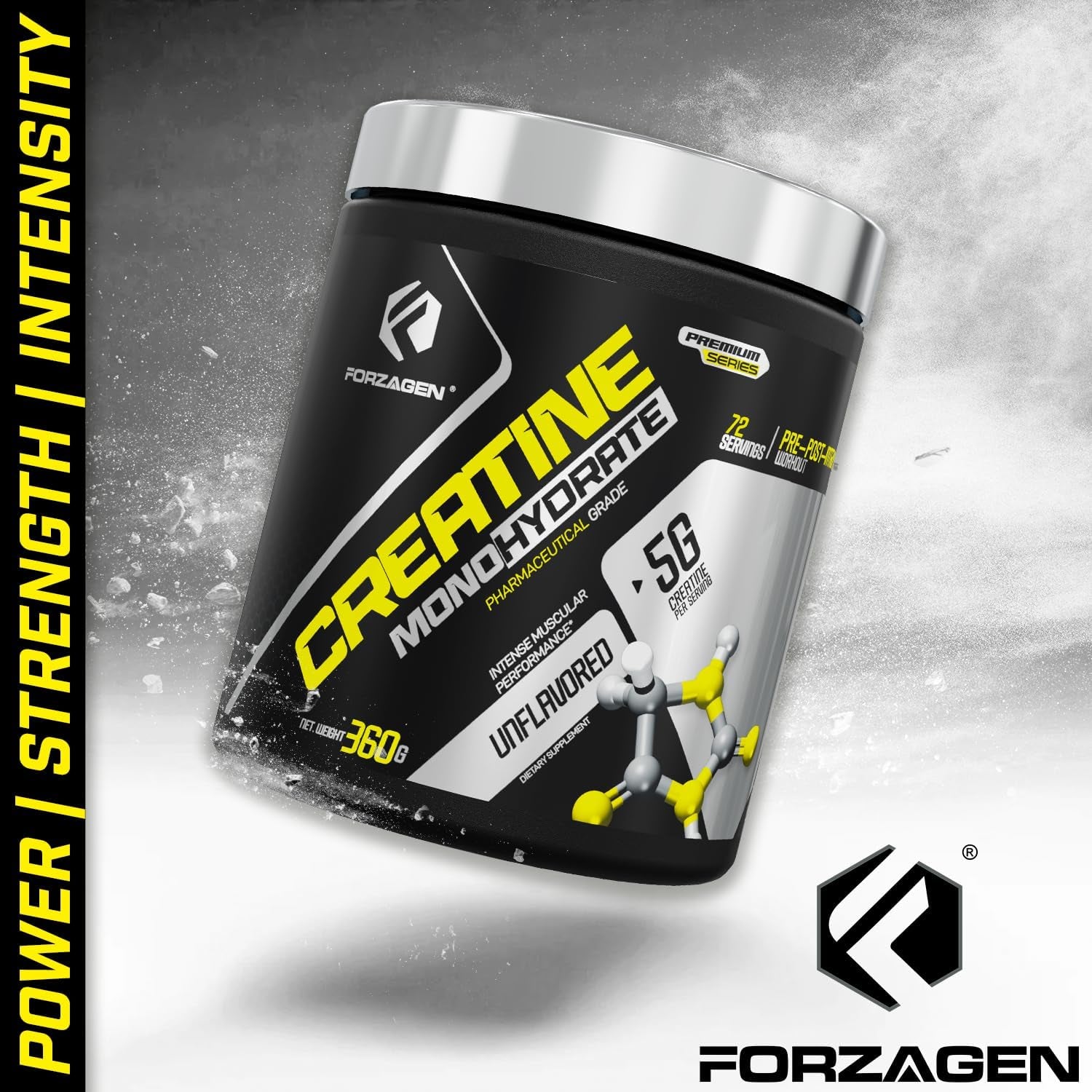 Creatine Monohydrate Powder Unflavored, Micronized Creatine Powder for Muscle Gain for Men & Women, Creatina Monohidratada En Polvo, Creatina Para Aumentar La Masa Muscular - 72 Servings