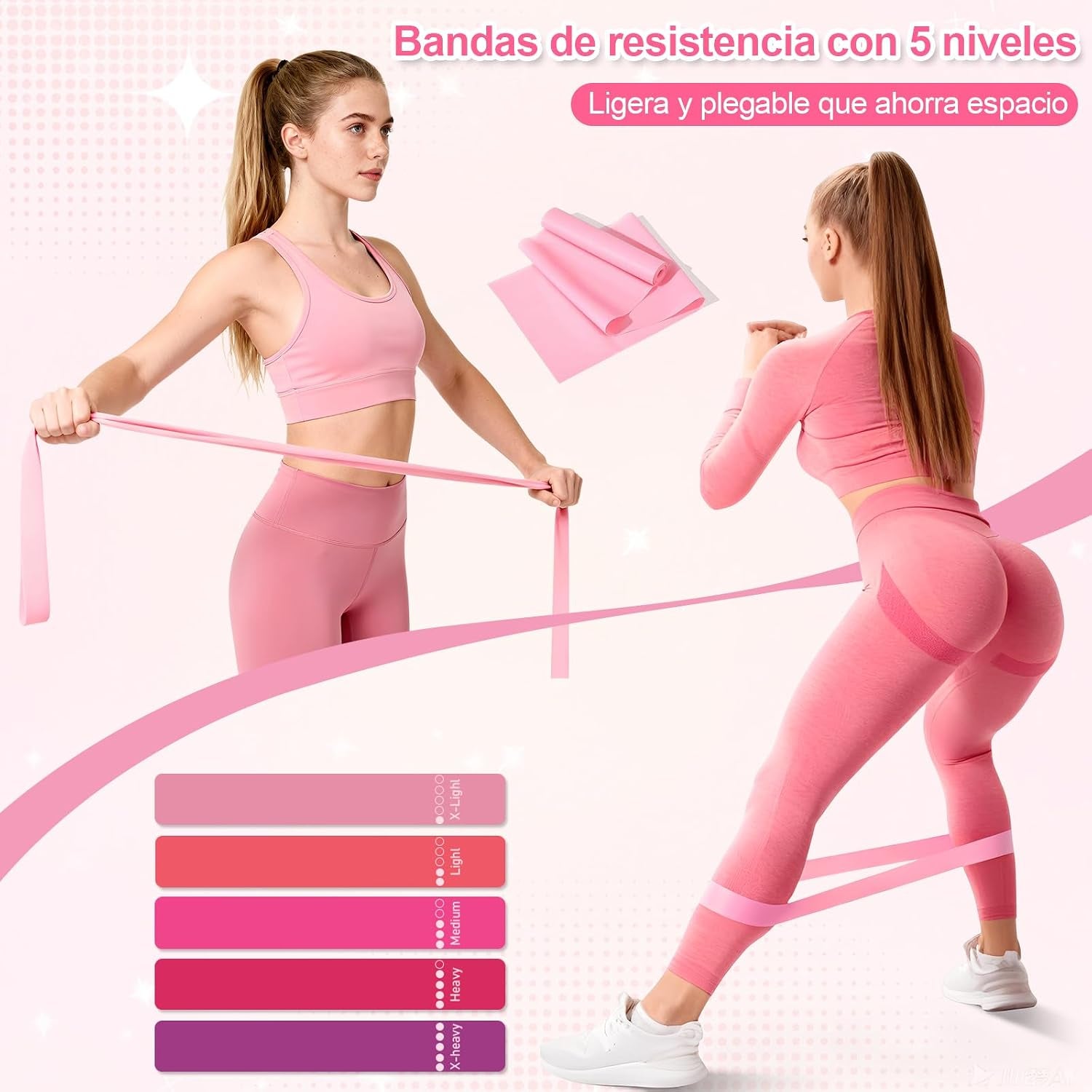 Kit Pilates, 14 Piezas Rosa Kit Pilates En Casa Completo Para Casa Con Aro, Pelota, Calcetines Antideslizantes, Pesas Para Muñecas Ajustables Y Bandas De Resistencia – Equipo De Fuerza Y Yoga