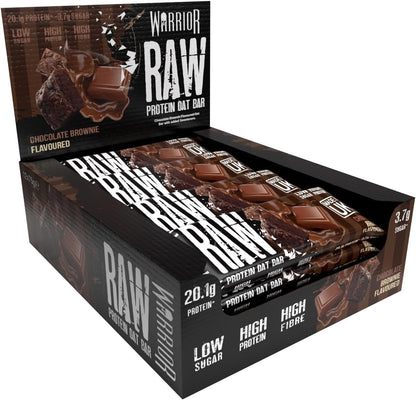 Barritas De Proteína Cruda  Flapjack (20 G) - 12 X 75 G - Snack Saludable De Avena Para El Desayuno Que Aporta Energía Y Crecimiento Muscular (Brownie De Chocolate)