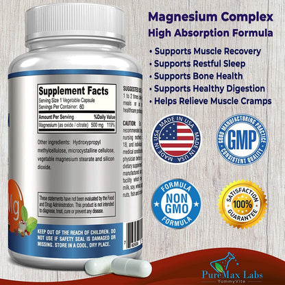 Citrato De Magnesio 500 Mg Pastillas Citrato De Magnesio Tabletas Puro Y Potasio
