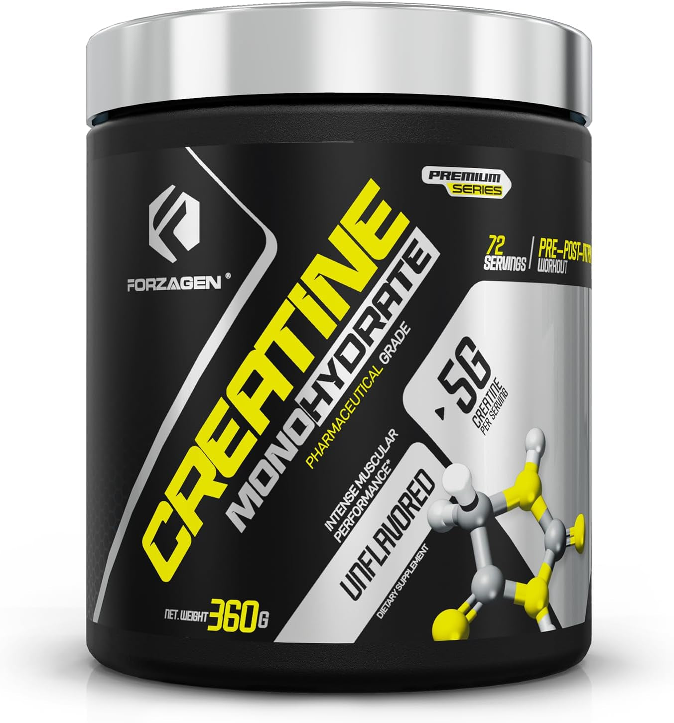 Creatine Monohydrate Powder Unflavored, Micronized Creatine Powder for Muscle Gain for Men & Women, Creatina Monohidratada En Polvo, Creatina Para Aumentar La Masa Muscular - 72 Servings