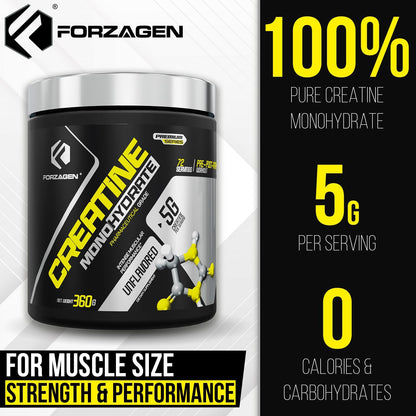 Creatine Monohydrate Powder Unflavored, Micronized Creatine Powder for Muscle Gain for Men & Women, Creatina Monohidratada En Polvo, Creatina Para Aumentar La Masa Muscular - 72 Servings