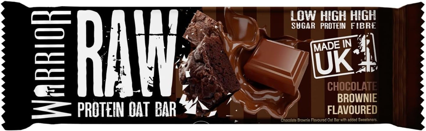 Barritas De Proteína Cruda  Flapjack (20 G) - 12 X 75 G - Snack Saludable De Avena Para El Desayuno Que Aporta Energía Y Crecimiento Muscular (Brownie De Chocolate)