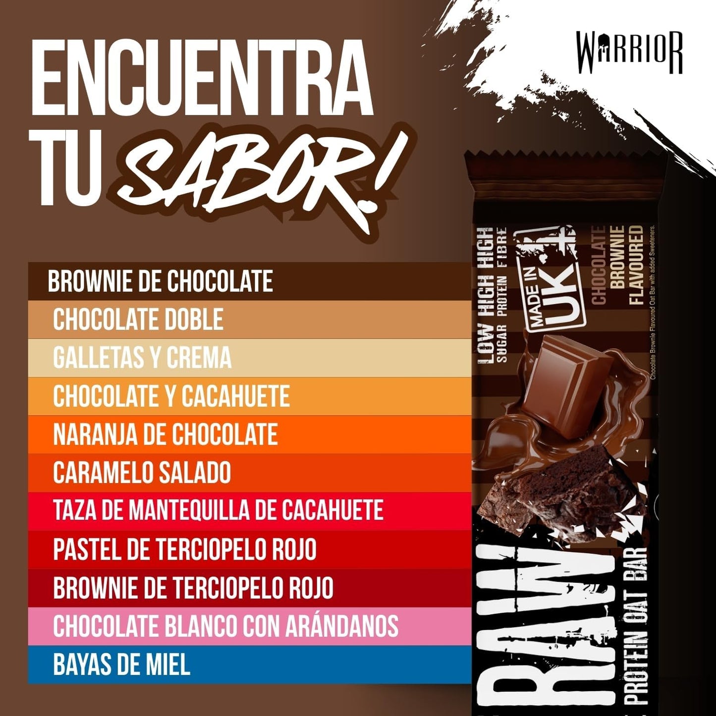 Barritas De Proteína Cruda  Flapjack (20 G) - 12 X 75 G - Snack Saludable De Avena Para El Desayuno Que Aporta Energía Y Crecimiento Muscular (Brownie De Chocolate)