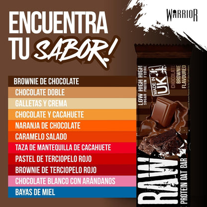 Barritas De Proteína Cruda  Flapjack (20 G) - 12 X 75 G - Snack Saludable De Avena Para El Desayuno Que Aporta Energía Y Crecimiento Muscular (Brownie De Chocolate)