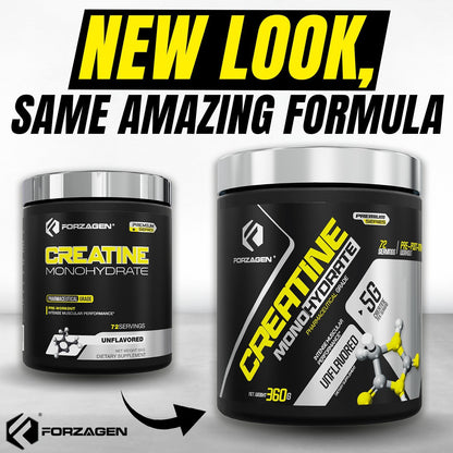 Creatine Monohydrate Powder Unflavored, Micronized Creatine Powder for Muscle Gain for Men & Women, Creatina Monohidratada En Polvo, Creatina Para Aumentar La Masa Muscular - 72 Servings