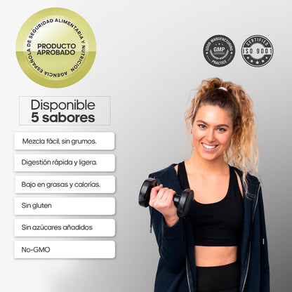 Whey Protein 1KG | 43G Proteína/Dosis | Proteína En Polvo, BCAA, Glutamina, Colágeno, Magnesio Y Vitamina B6 | Aumenta Masa Muscular, Fuerza, Recuperación | Alta Disolución, Fácil Digestión Fresa
